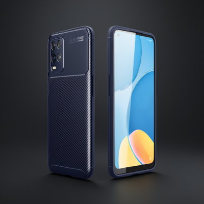 Oppo A54 4g Kılıf Auto Focus Karbon Kapak - Lacivert