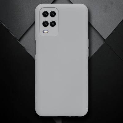 Oppo A54 4g Kılıf Nano İçi Kadife Silikon - Gri