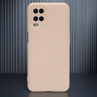 Oppo A54 4g Kılıf Nano İçi Kadife Silikon - Pudra
