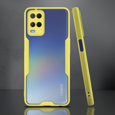 Oppo A54 4g Kılıf Platin Silikon - Sarı