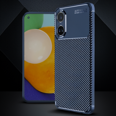 Oppo A60 Kılıf Auto Focus Karbon Kapak - Lacivert