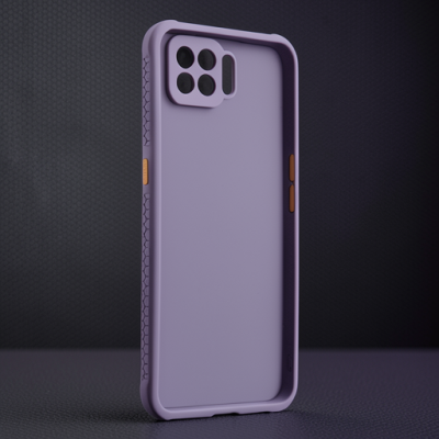 Oppo A73 Kılıf Miami Şeffaf Silikon - Açık Mor