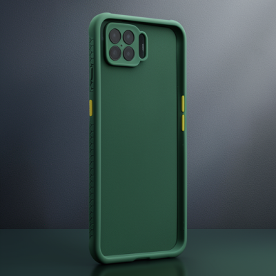 Oppo A73 Kılıf Miami Şeffaf Silikon - Koyu Yeşil