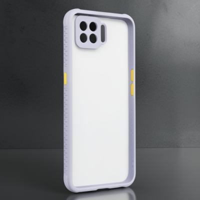 Oppo A73 Kılıf Miami Şeffaf Silikon - Lila