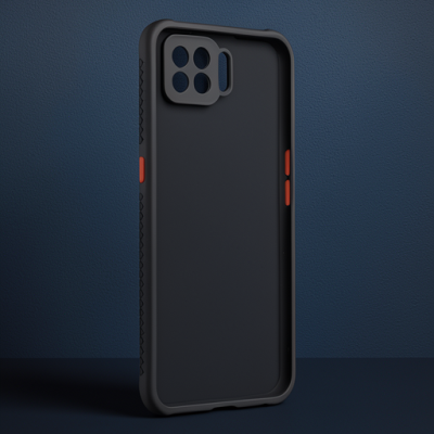 Oppo A73 Kılıf Miami Şeffaf Silikon - Siyah