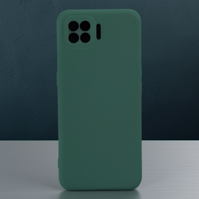 Oppo A73 Kılıf Nano İçi Kadife Silikon - Koyu Yeşil