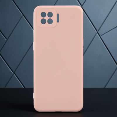 Oppo A73 Kılıf Nano İçi Kadife Silikon - Pudra
