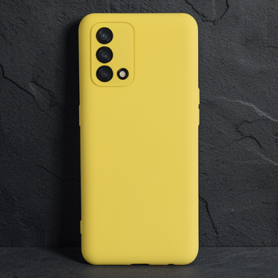 Oppo A74 4g Kılıf Nano İçi Kadife Silikon - Sarı
