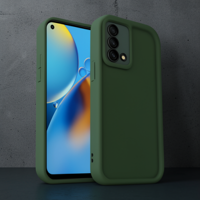 Oppo A74 4g Kılıf Viera Silikon - Koyu Yeşil