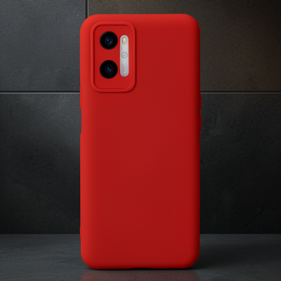 Oppo A96 Kılıf Nano İçi Kadife Silikon - Kırmızı