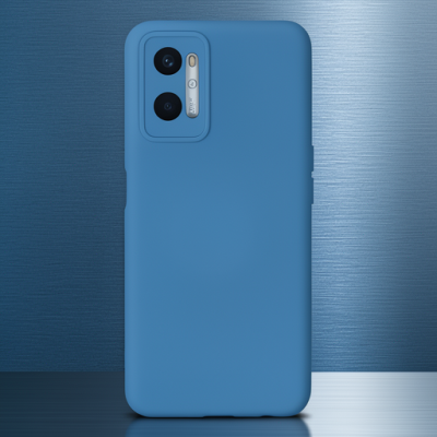 Oppo A96 Kılıf Nano İçi Kadife Silikon - Mavi