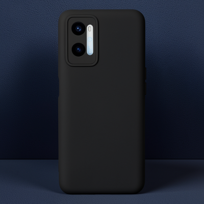 Oppo A96 Kılıf Nano İçi Kadife Silikon - Siyah