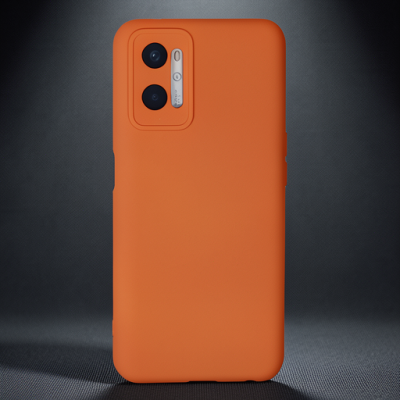 Oppo A96 Kılıf Nano İçi Kadife Silikon - Turuncu