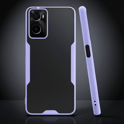 Oppo A96 Kılıf Platin Silikon - Lila