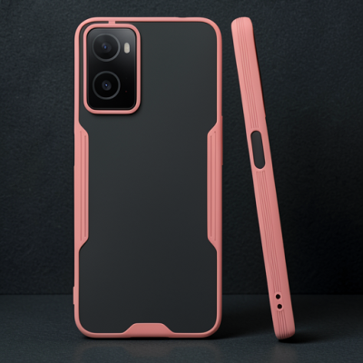Oppo A96 Kılıf Platin Silikon - Pembe