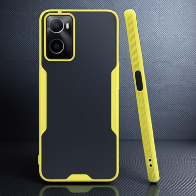 Oppo A96 Kılıf Platin Silikon - Sarı