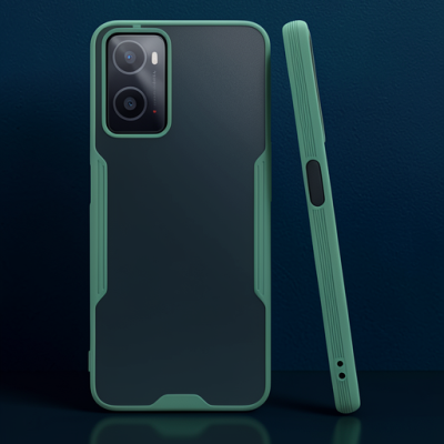 Oppo A96 Kılıf Platin Silikon - Yeşil