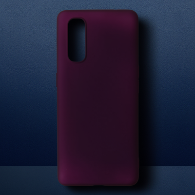 Oppo Find X2 Kılıf First Silikon - Mürdüm