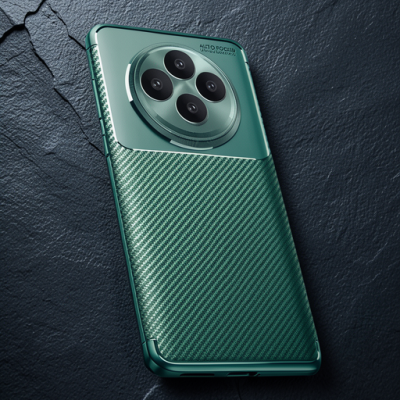 Oppo Reno 11 Fs Kılıf Auto Focus Karbon Kapak - Koyu Yeşil