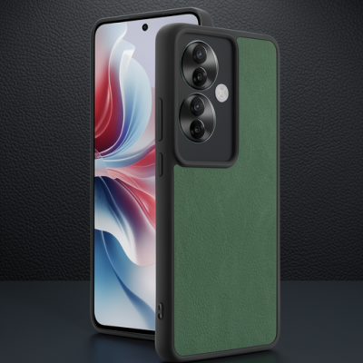 Oppo Reno 11f Kılıf Aras Deri Kapak - Açık Yeşil