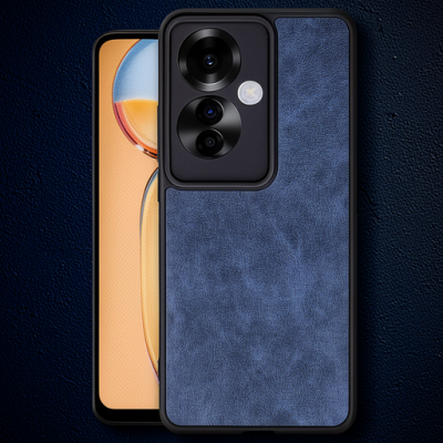 Oppo Reno 11f Kılıf Aras Deri Kapak - Lacivert