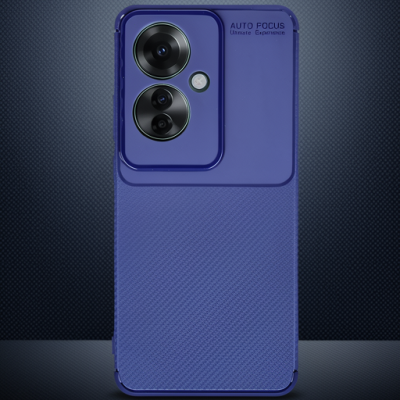 Oppo Reno 11f Kılıf Auto Focus Karbon Kapak - Lacivert