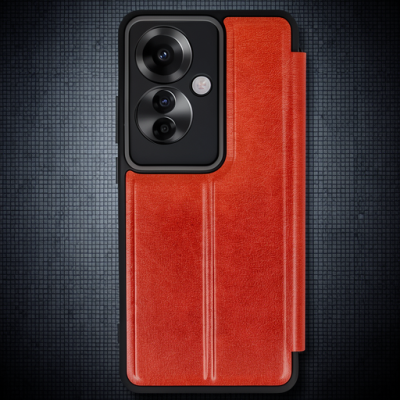 Oppo Reno 11f Kılıf Flip Cover - Kırmızı