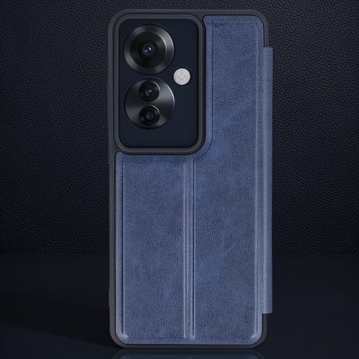 Oppo Reno 11f Kılıf Flip Cover - Lacivert