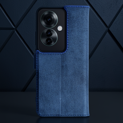 Oppo Reno 11f Kılıf Trend S Plus Kapaklı Kılıf - Lacivert