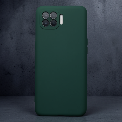 Oppo Reno 4 Lite Kılıf Nano İçi Kadife Silikon - Koyu Yeşil