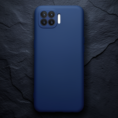 Oppo Reno 4 Lite Kılıf Nano İçi Kadife Silikon - Lacivert