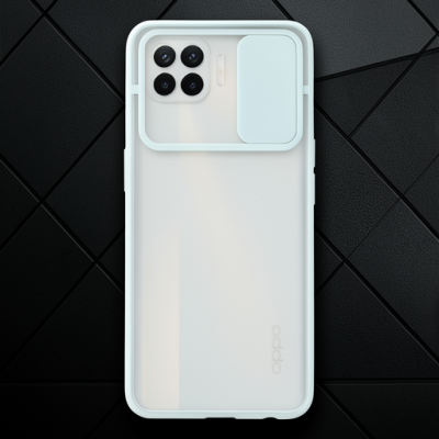 Oppo Reno 4 Lite Kılıf Palm Buzlu Kamera Sürgülü Silikon - Turkuaz