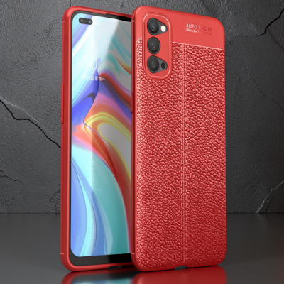 Oppo Reno 4 Pro Kılıf Auto Focus Kapak - Kırmızı