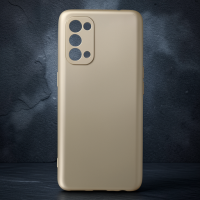 Oppo Reno 5 Kılıf First Silikon - Gold