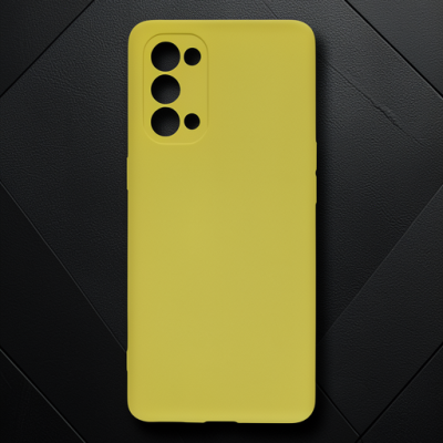 Oppo Reno 5 Kılıf Nano İçi Kadife Silikon - Sarı