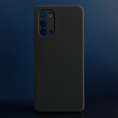 Oppo Reno 5 Kılıf Nano İçi Kadife Silikon - Siyah