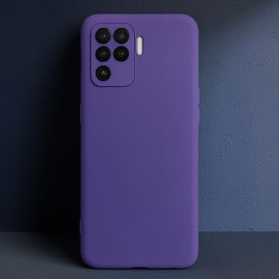 Oppo Reno 5 Lite Kılıf Nano İçi Kadife Silikon - Mor