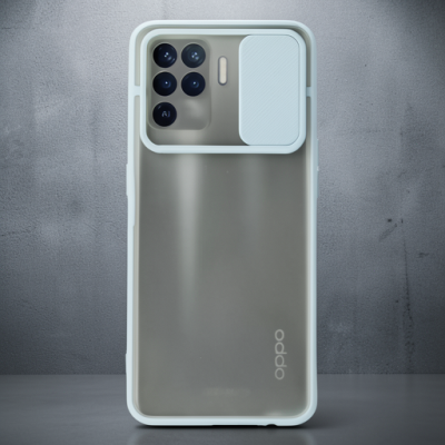 Oppo Reno 5 Lite Kılıf Palm Buzlu Kamera Sürgülü Silikon - Turkuaz