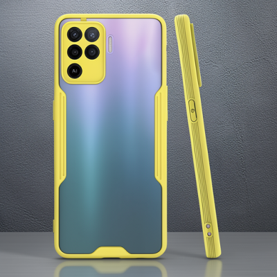 Oppo Reno 5 Lite Kılıf Platin Silikon - Sarı