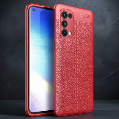Oppo Reno 5 Pro Kılıf Auto Focus Kapak - Kırmızı
