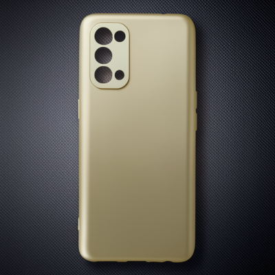 Oppo Reno 5 Pro Kılıf First Silikon - Gold