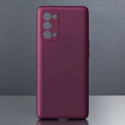 Oppo Reno 5 Pro Kılıf First Silikon - Mürdüm