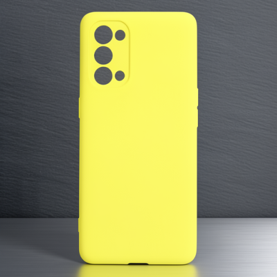 Oppo Reno 5 Pro Kılıf First Silikon - Sarı
