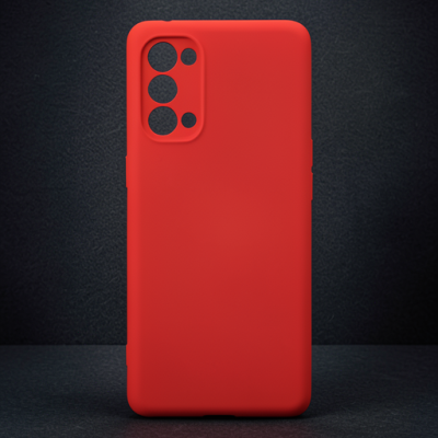 Oppo Reno 5 Pro Kılıf Nano İçi Kadife Silikon - Kırmızı