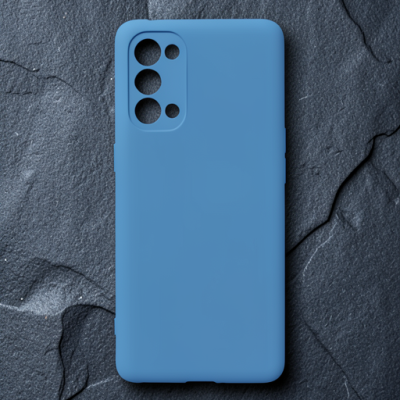 Oppo Reno 5 Pro Kılıf Nano İçi Kadife Silikon - Mavi