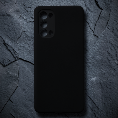 Oppo Reno 5 Pro Kılıf Nano İçi Kadife Silikon - Siyah
