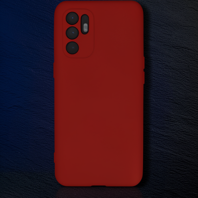 Oppo Reno 6 Kılıf Nano İçi Kadife Silikon - Kırmızı