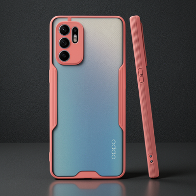 Oppo Reno 6 Kılıf Platin Silikon - Pembe