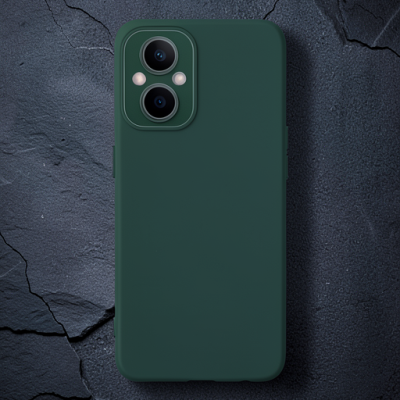 Oppo Reno 7 Lite Kılıf Lansman Glass Kapak - Koyu Yeşil