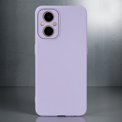 Oppo Reno 7 Lite Kılıf Lansman Glass Kapak - Lila